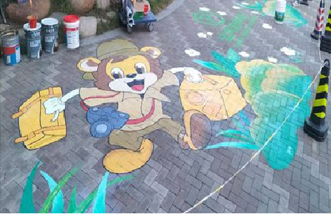 岳西夏季画地面彩绘会遇到的问题