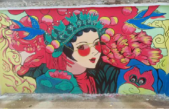 岳西墙体彩绘-网红墙