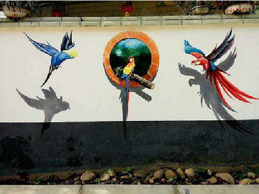 岳西视觉错位-3D墙绘设计