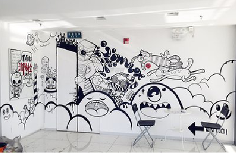 岳西手绘墙并非传统涂鸦。