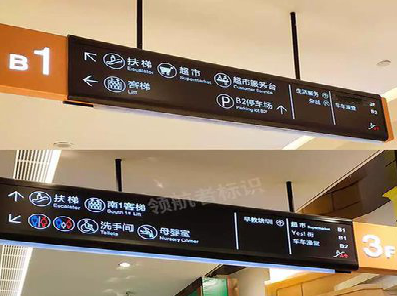 岳西如何通过商场标识牌引导客流分布？