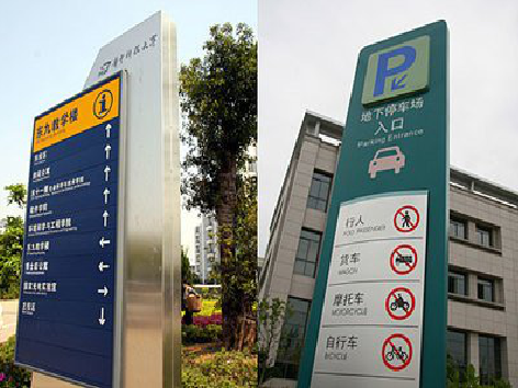 岳西导向标识的设计作用。